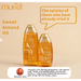 Muriel Sweet Almond Body Oil | Vitamin E & Softening | 5.07 fl oz (150ml) - Side view of the bottle, emphasizing its sleek design and capacity – Buy now at MKPBR.COM – Worldwide Shipping