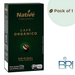  NATIVE Organic Brazilian Arabica Coffee, Medium Roast – 8.82 oz (250 g) – Detailed view of sustainable vacuum-sealed packaging. – Buy now at MKPBR.COM – Worldwide Shipping