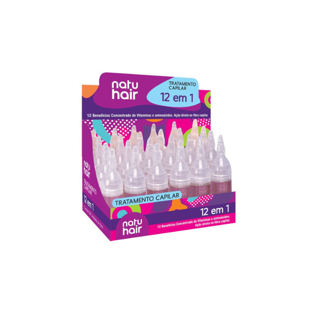 NatuHair 12-in-1 Hair Treatment Ampoule Pack of 6 10ml Brazilian Hair Care – Buy now at MKPBR.COM – Worldwide Shipping