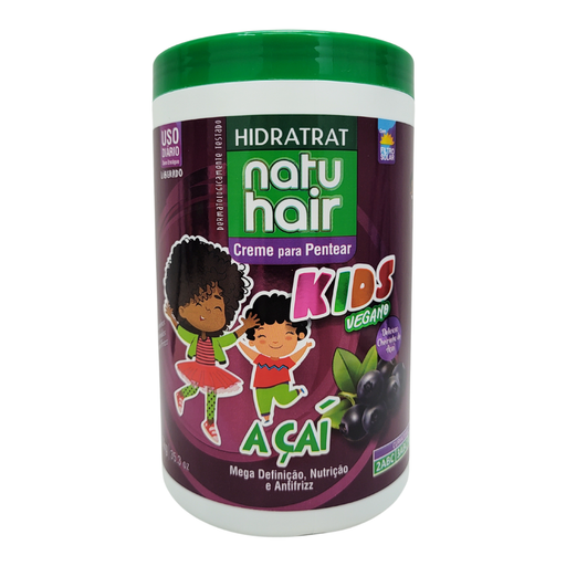 NatuHair Acai Hydrating Kids Leave-In Combing Cream - Buy now at MKPBR.COM - Worldwide Shipping