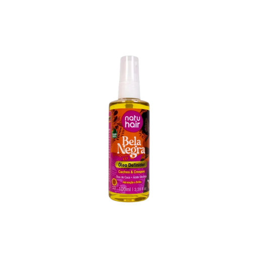 NatuHair Bela Negra Defining Oil 100ml Front – Buy now at MKPBR.COM – Worldwide Shipping
