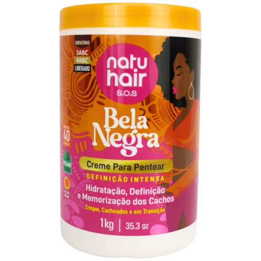 NatuHair Bela Negra Leave-In Combing Cream 1kg – Buy now at MKPBR.COM – Worldwide Shipping