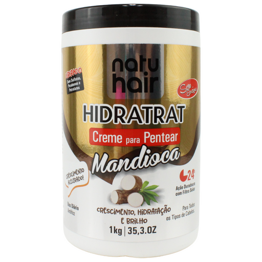 NatuHair Cassava Leave-In Combing Cream 1kg – Buy now at MKPBR.COM – Worldwide Shipping