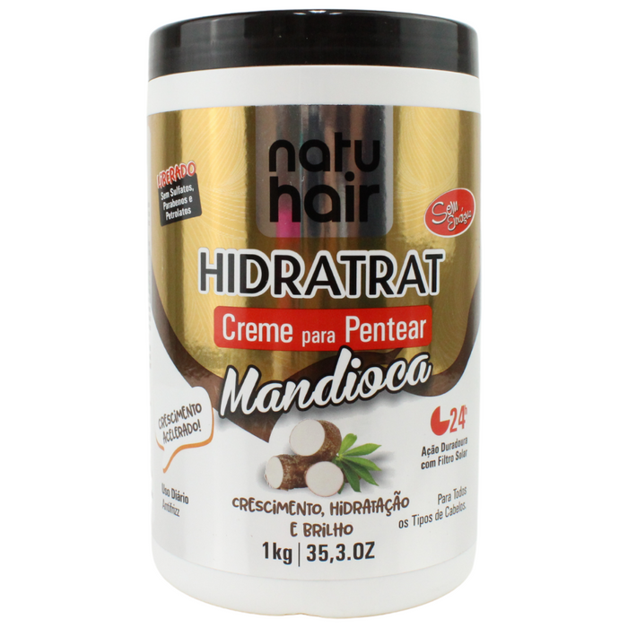 NatuHair Cassava Leave-In Combing Cream 1kg – Buy now at MKPBR.COM – Worldwide Shipping