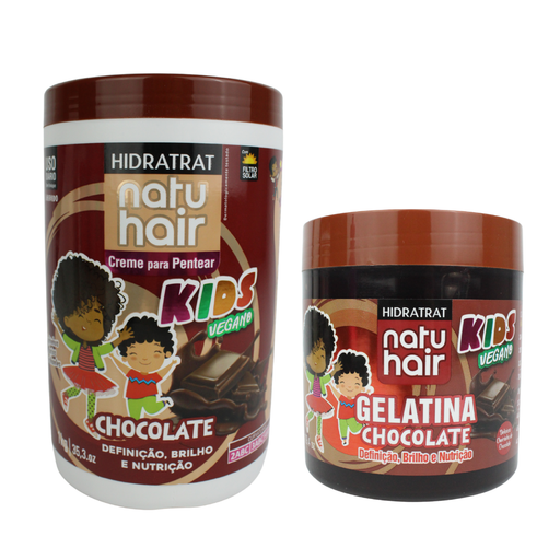 NatuHair Chocolate Combing Cream and Gelatina Kit – Buy now at MKPBR.COM – Worldwide Shipping
