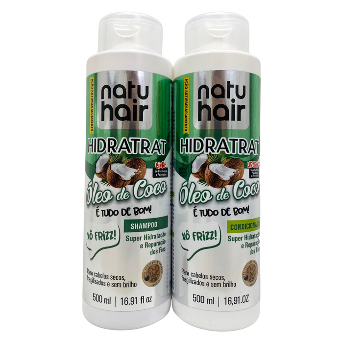 NatuHair Coconut Oil Kit shampoo and conditioner – Buy now at MKPBR.COM – Worldwide Shipping