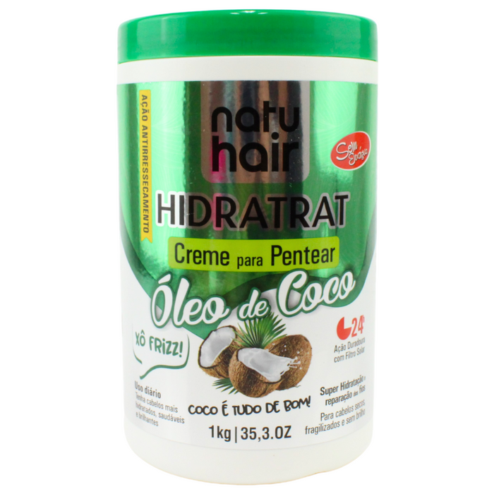 NatuHair Coconut Oil Leave-In Combing Cream – Buy now at MKPBR.COM – Worldwide Shipping