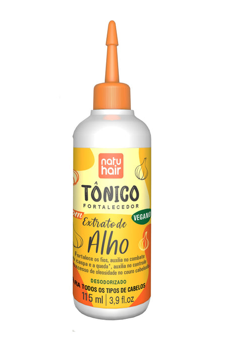 NatuHair Garlic Strengthening Hair Tonic packaging – Buy now at MKPBR.COM – Worldwide Shipping
