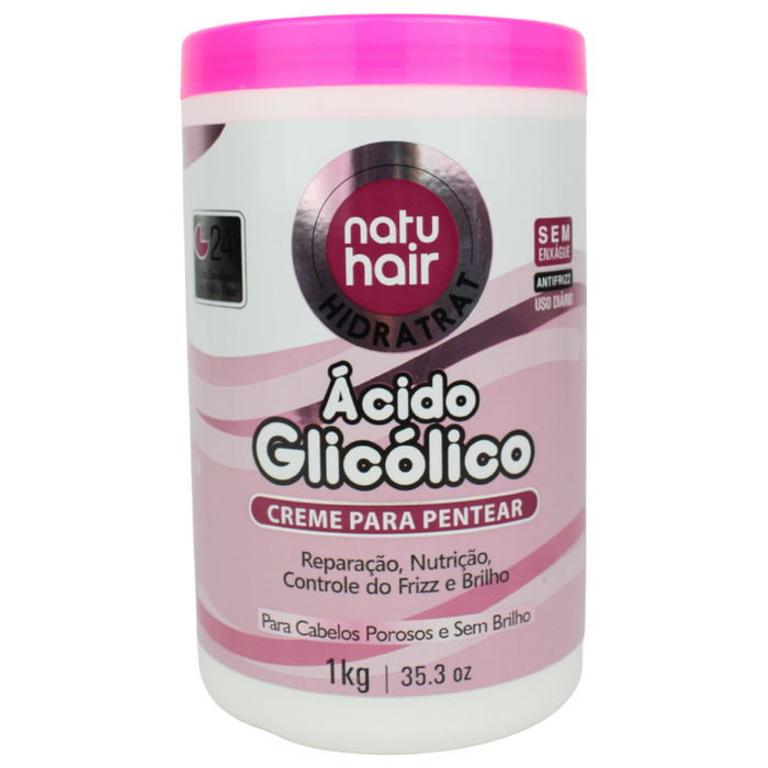 NatuHair Glycolic Acid Leave-In Combing Cream 1kg – Buy now at MKPBR.COM – Worldwide Shipping