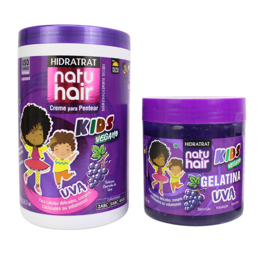NatuHair Grape Combing Cream and Gelatina Kit – Buy now at MKPBR.COM – Worldwide Shipping