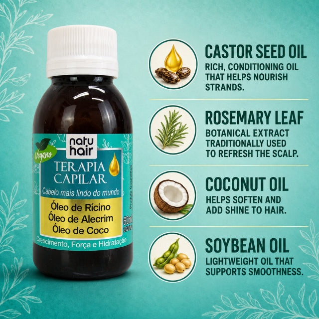 NatuHair Hair Therapy Oil 60ml Supports Healthy-Looking Growth and Length – Buy now at MKPBR.COM – Worldwide Shipping