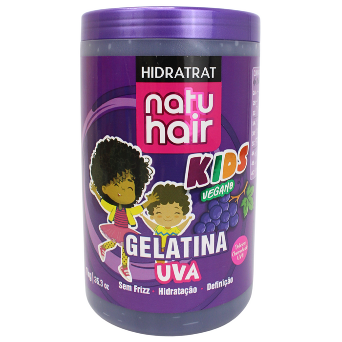 NatuHair Hidratrat Grape Kids Vegan Gelatina 1kg – Buy now at MKPBR.COM – Worldwide Shipping