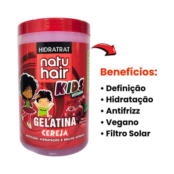 NatuHair Kids Cherry Styling Gel texture – Buy now at MKPBR.COM – Worldwide Shipping