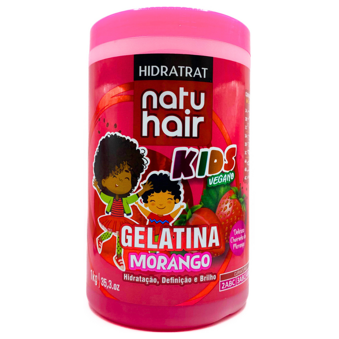 NatuHair Kids Strawberry Styling Gel 1 kg – Buy now at MKPBR.COM – Worldwide Shipping