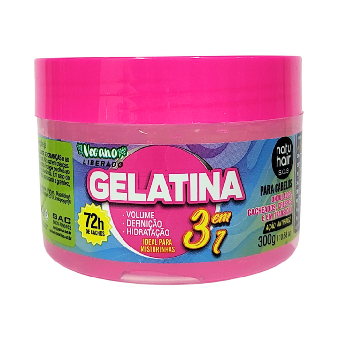 NatuHair SOS 3-in-1 Gelatina 300g – Buy now at MKPBR.COM – Worldwide Shipping