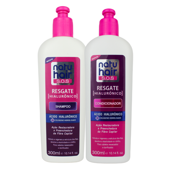 NatuHair SOS Hyaluronic Rescue Shampoo & Conditioner Kit – Buy now at MKPBR.COM – Worldwide Shipping