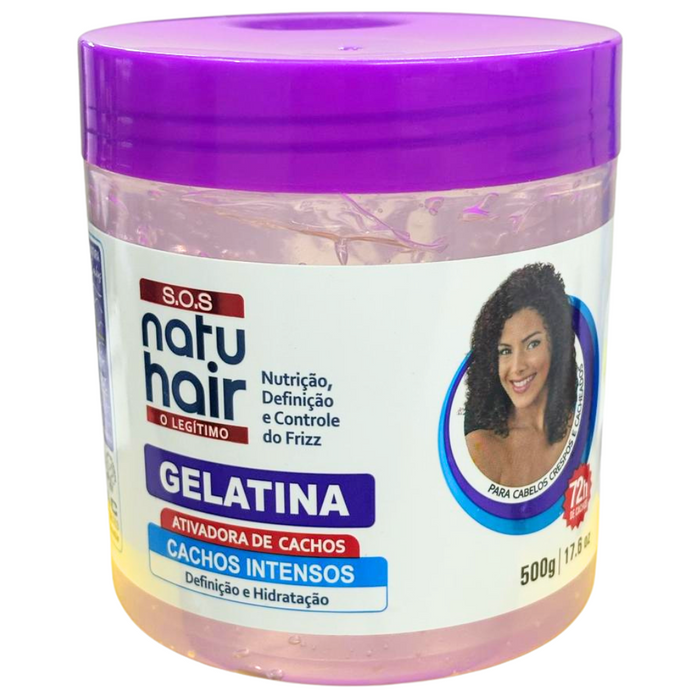 NatuHair SOS Intense Curls Curl-Activating Gelatin 500g – Buy now at MKPBR.COM – Worldwide Shipping