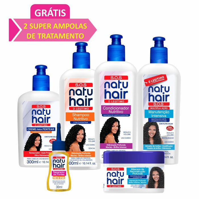 NatuHair Traditional SOS Complete Line Kit product view – Buy now at MKPBR.COM – Worldwide Shipping
