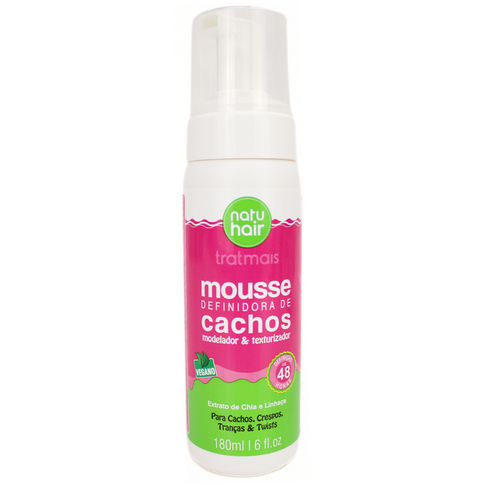 NatuHair TratMais Curl Defining Mousse 180ml – Buy now at MKPBR.COM – Worldwide Shipping