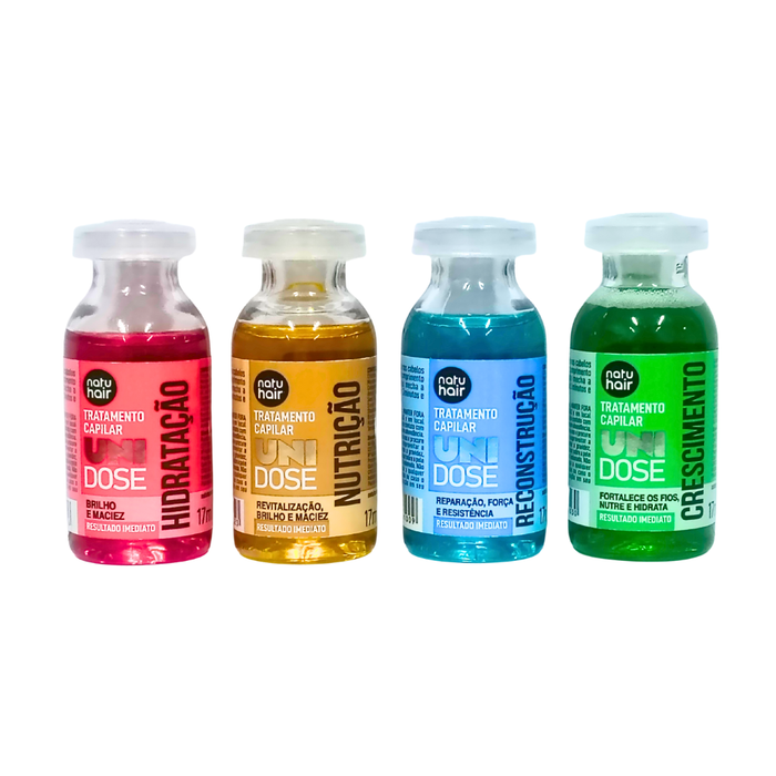 NatuHair Unidose Kit Hydration Nutrition Reconstruction Growth – Buy now at MKPBR.COM – Worldwide Shipping
