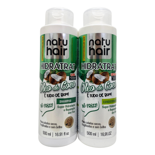 NatuHair Vita Mais Coconut Oil Shampoo Conditioner Kit – Buy now at MKPBR.COM – Worldwide Shipping