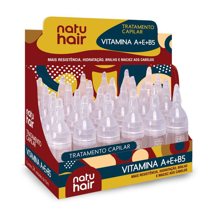 NatuHair Vitamin A+E+B5 Hair Treatment Ampoule 10 ml – Buy now at MKPBR.COM – Worldwide Shipping