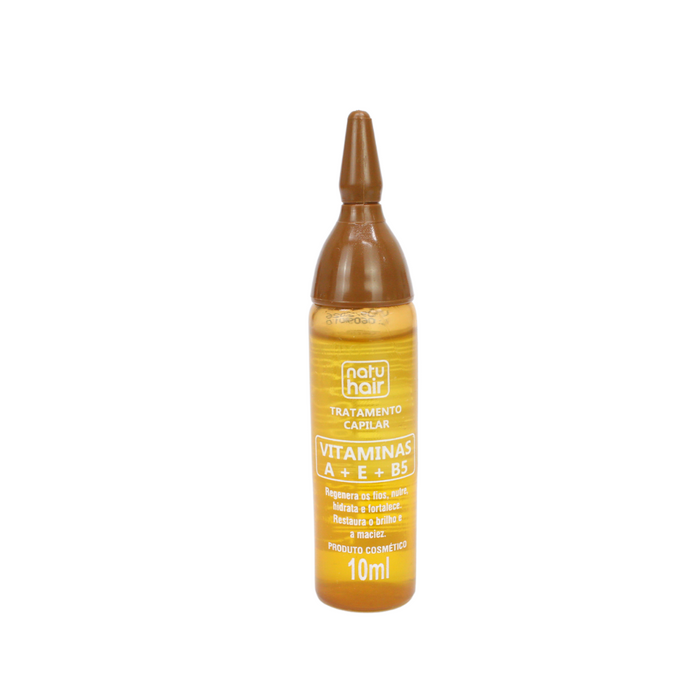 NatuHair Vitamin A+E+B5 Hair Treatment Ampoule 10 ml packaging – Buy now at MKPBR.COM – Worldwide Shipping