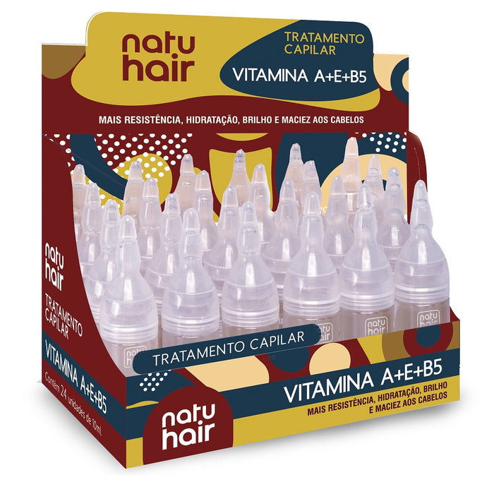NatuHair Vitamin A E B5 Ampoule Kit 12x10ml – Buy now at MKPBR.COM – Worldwide Shipping