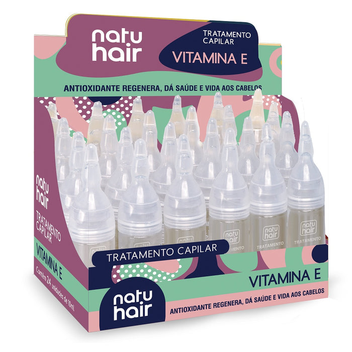 NatuHair Vitamin E Hair Treatment Ampoule Kit 12x10ml – Buy now at MKPBR.COM – Worldwide Shipping