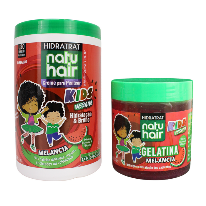 NatuHair Watermelon Leave-In Cream and Gelatin Kit – Buy now at MKPBR.COM – Worldwide Shipping
