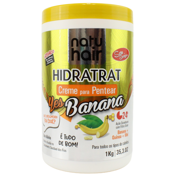 NatuHair Yes! Banana Leave-In Combing Cream 1kg – Buy now at MKPBR.COM – Worldwide Shipping