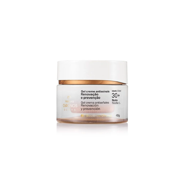 Natura Chronos 30+ Night Anti‑Signs Gel Cream 40g bottle for early wrinkle support – Buy now at MKPBR.COM – Worldwide Shipping