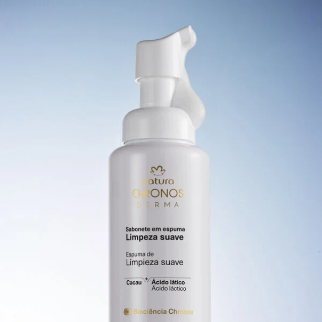Natura Chronos Derma Gentle Foam Cleanser 150ml Brazilian dermocosmetic face wash – Buy now at MKPBR.COM – Worldwide Shipping
