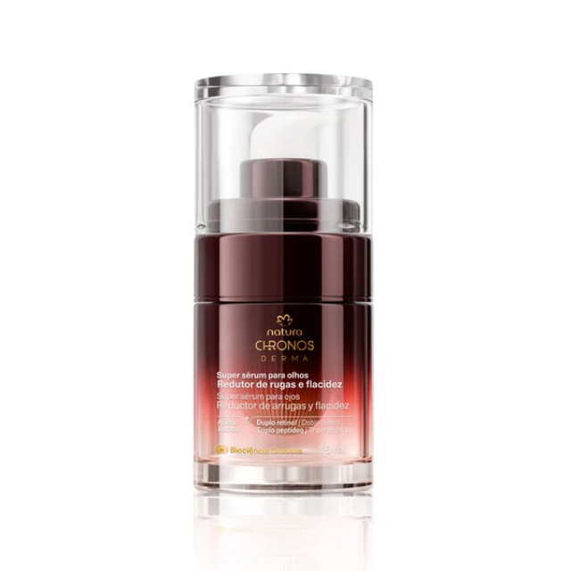 Natura Chronos Super Eye Serum 0.67 oz retinol-peptide formula for wrinkle and eyelid support – Buy now at MKPBR.COM – Worldwide Shipping
