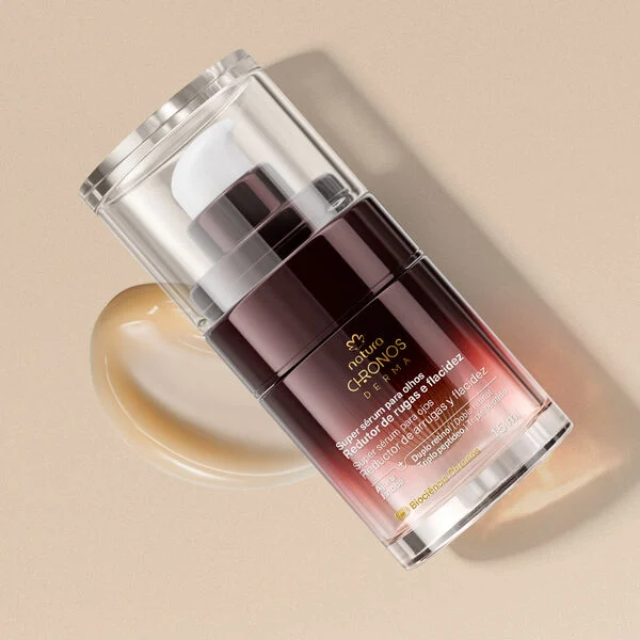 Natura Chronos Super Eye Serum lightweight texture closeup for fast absorption – Buy now at MKPBR.COM – Worldwide Shipping
