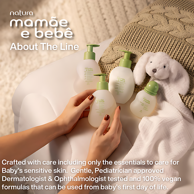 Natura Mamãe e Bebê Baby – Vegan, Hypoallergenic, sensitive skin baby care – Buy now at MKPBR.COM – Worldwide Shipping