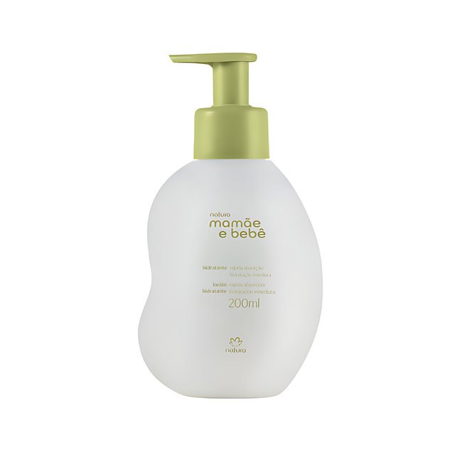 Natura Mamãe e Bebê Baby Body Lotion – Fast-Absorbing Moisturizer for Sensitive Skin – 6.76 fl oz (200 ml) hero image – Buy now at MKPBR.COM – Worldwide Shipping