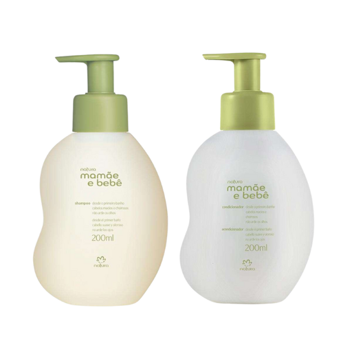 Natura Mamãe e Bebê Hair Care Kit (Shampoo + Conditioner) – 2 x 6.76 fl oz (200 ml) hero image – Buy now at MKPBR.COM – Worldwide Shipping
