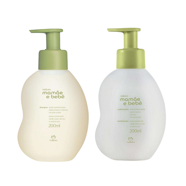 Natura Mamãe e Bebê Hair Care Kit (Shampoo + Conditioner) – 2 x 6.76 fl oz (200 ml) hero image – Buy now at MKPBR.COM – Worldwide Shipping