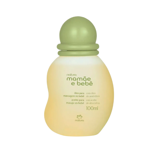Natura Mamãe e Bebê Baby Massage Oil – Vegan, Hypoallergenic, Sweet Almond Oil – 3.38 fl oz (100 ml) hero image – Buy now at MKPBR.COM – Worldwide Shipping
