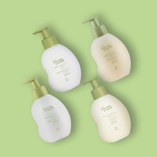 Natura Mamãe e Bebê Daily Bath & Moisture Kit (4 Items) – all products shown together 4x200ml – Buy now at MKPBR.COM – Worldwide Shipping
