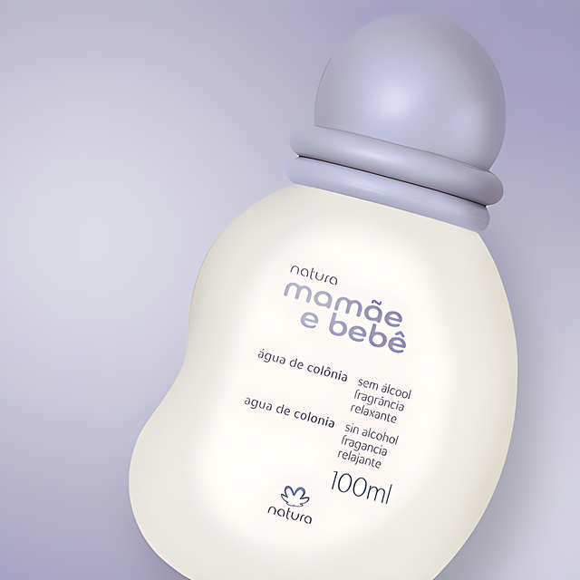 Natura Mamãe e Bebê Relaxing Baby Cologne Water – Alcohol‑Free, Soft Bedtime Scent – 3.38 fl oz (100 ml) giftable baby care fragrance – Buy now at MKPBR.COM – Worldwide Shipping