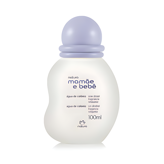 Natura Mamãe e Bebê Relaxing Baby Cologne Water – Alcohol‑Free, Soft Bedtime Scent – 3.38 fl oz (100 ml) hero image – Buy now at MKPBR.COM – Worldwide Shipping