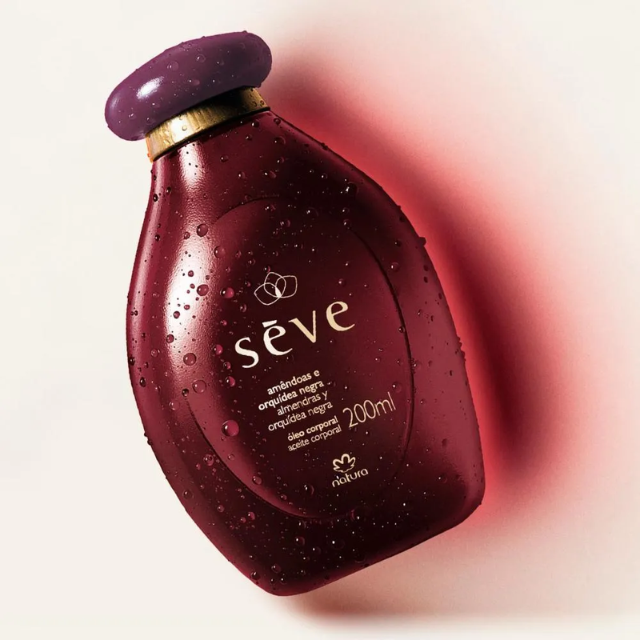 Natura Sève Sweet Almond & Black Orchid Deodorant Moisturizing Body Oil (In-Shower Rinse-Off) – Soft, Scented Skin – 6.76 fl oz (200 ml) front label – Buy now at MKPBR.COM – Worldwide Shipping