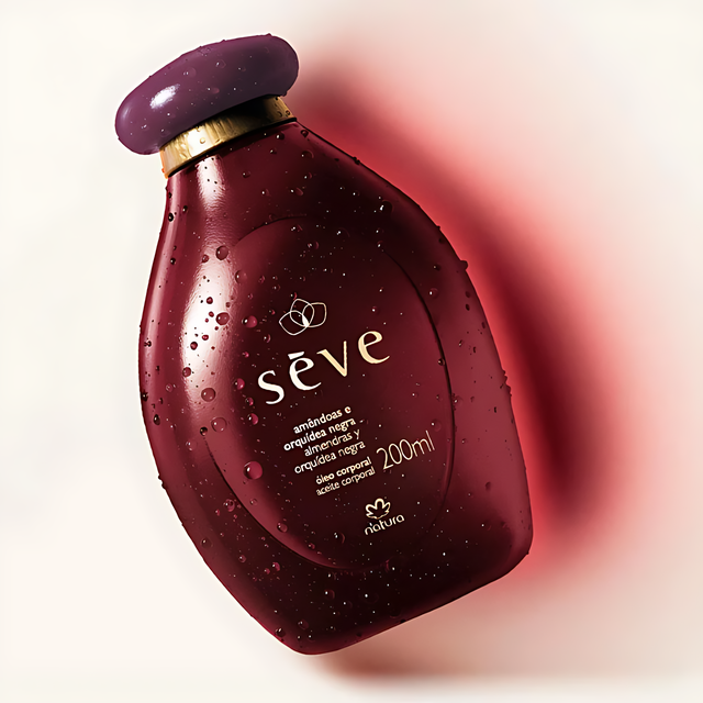 Natura Sève Sweet Almond & Black Orchid Deodorant Moisturizing Body Oil (In-Shower Rinse-Off) – Soft, Scented Skin – 6.76 fl oz (200 ml) front label – Buy now at MKPBR.COM – Worldwide Shipping
