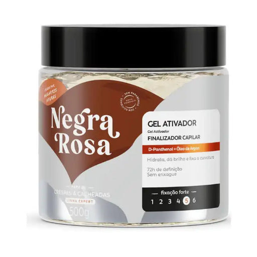 Negra Rosa Curl Perfection: Brazilian Activating Gel for Defined, Luscious Hair – 17.64 oz (500g) – Achieve stunning natural definition – Buy now at MKPBR.COM – Worldwide Shipping