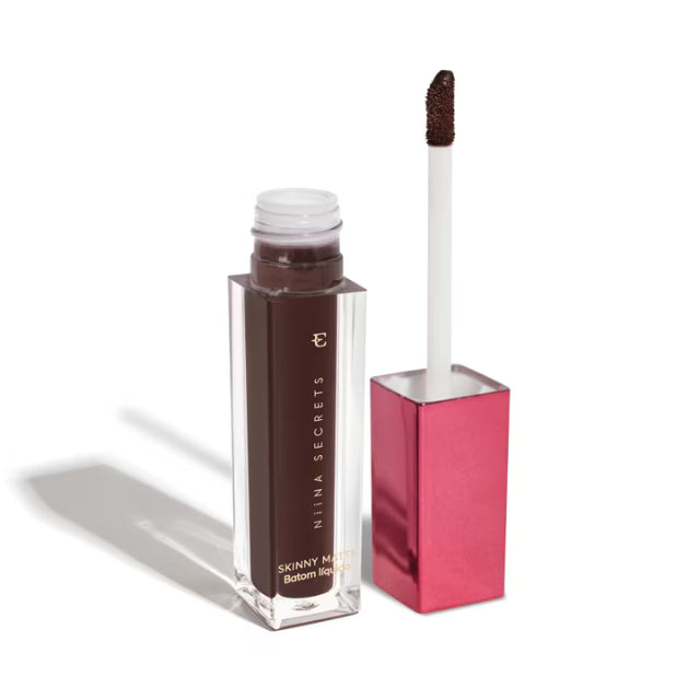 Niina Secrets Skinny Matte Liquid Marrom Lirio Lipstick front view 5ml – Buy now at MKPBR.COM – Worldwide Shipping