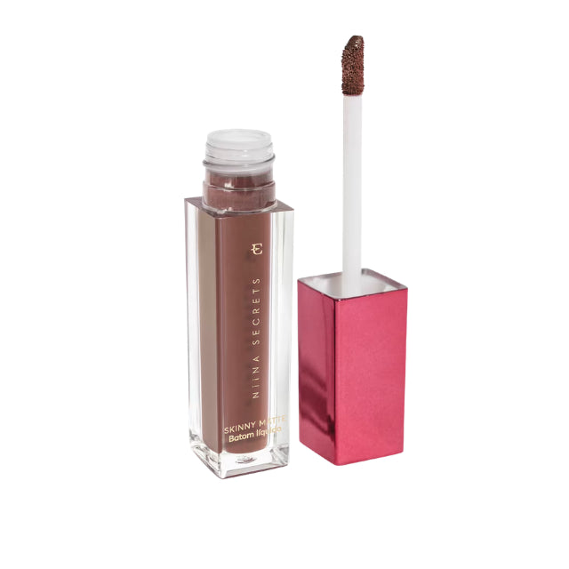 Niina Secrets Skinny Matte Liquid Marrom Lotus Lipstick front view 5ml – Buy now at MKPBR.COM – Worldwide Shipping