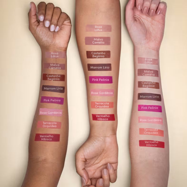 Niina Secrets Skinny Matte Lipstick all shades palette – Buy now at MKPBR.COM – Worldwide Shipping