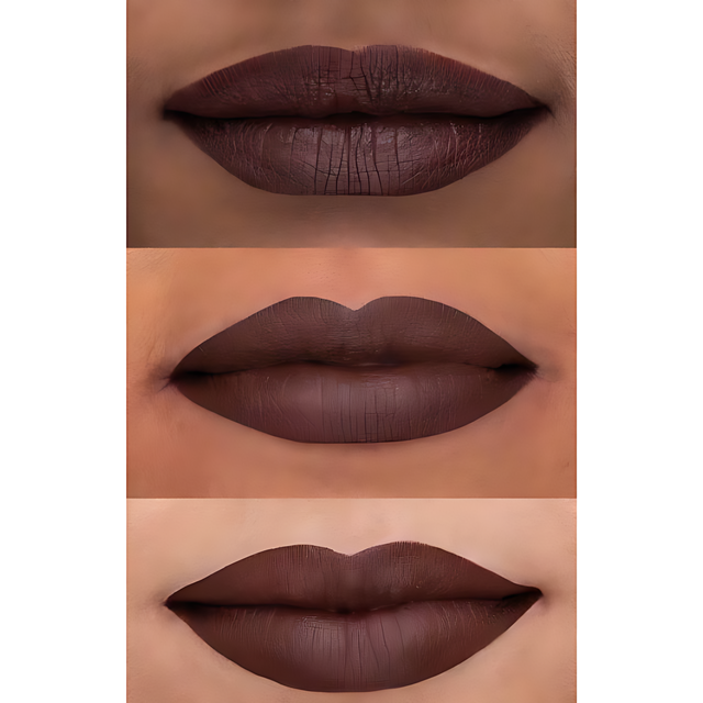 Niina Secrets Skinny Matte Lipstick Marrom Lirio look – Buy now at MKPBR.COM – Worldwide Shipping